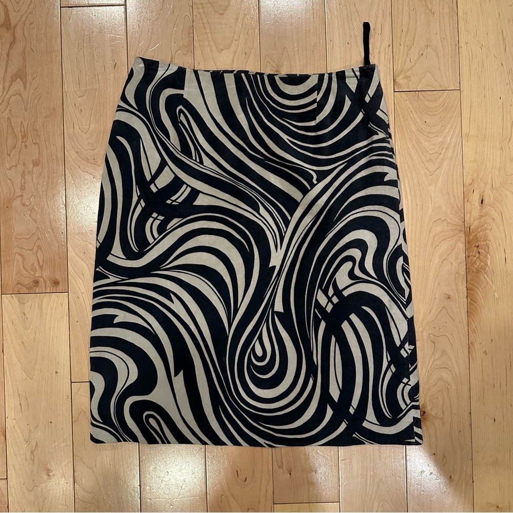 Y2K vintage suede leather skirt